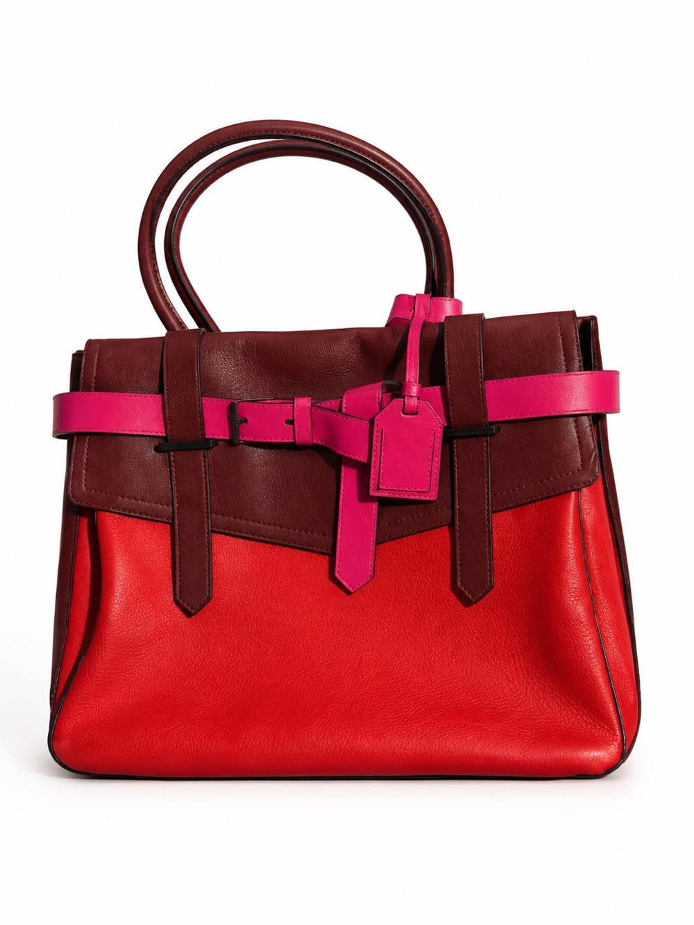 Reed Krakoff Boxer Tote Bag, Crimson Multi
